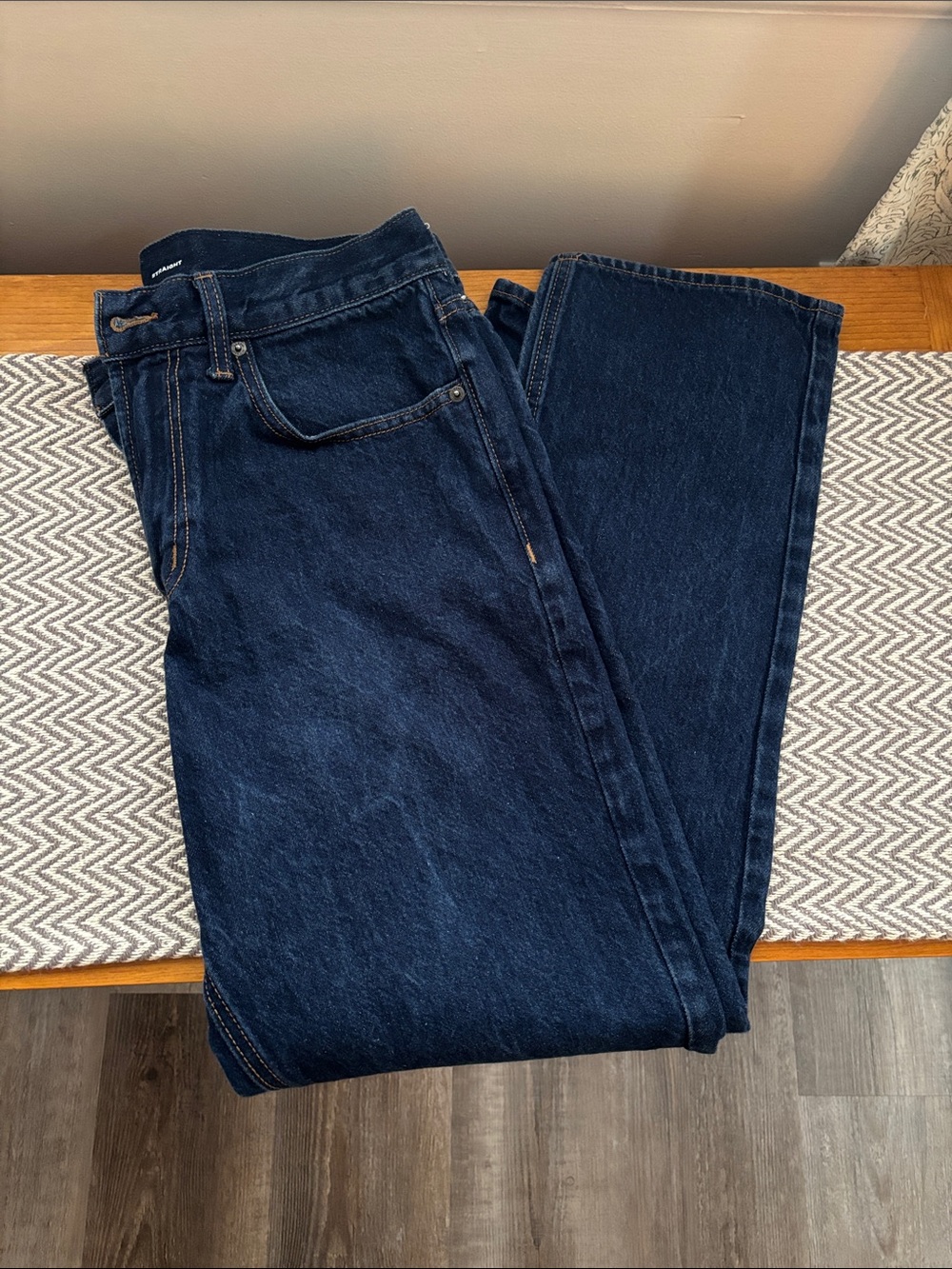 Old Navy Men's Dark Blue Straight Jeans